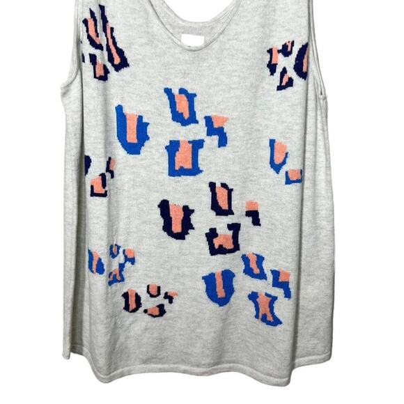 Nic & Zoe Abstract Vital Knit Tank Top Vest/Sweater Sz L - Picture 3 of 7